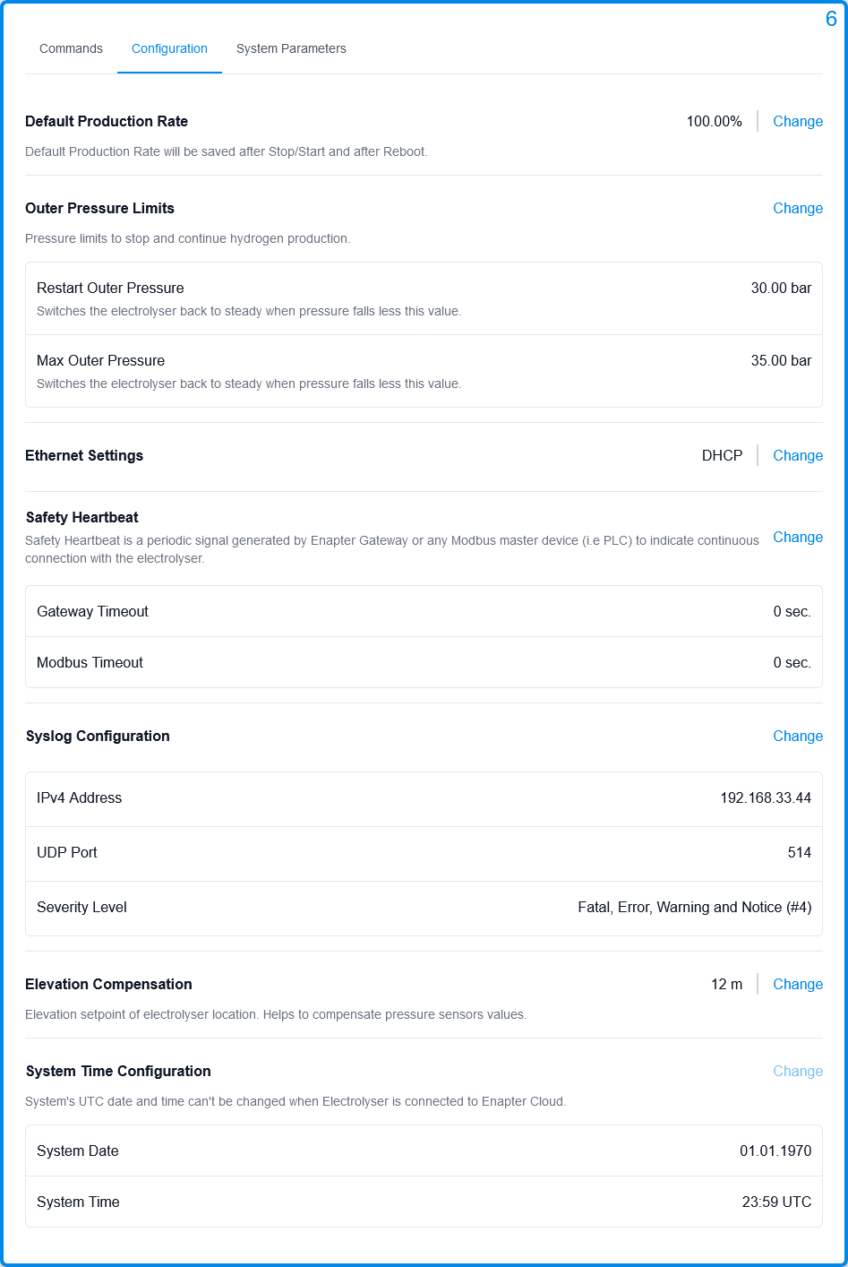 WEB GUI - Configuration
